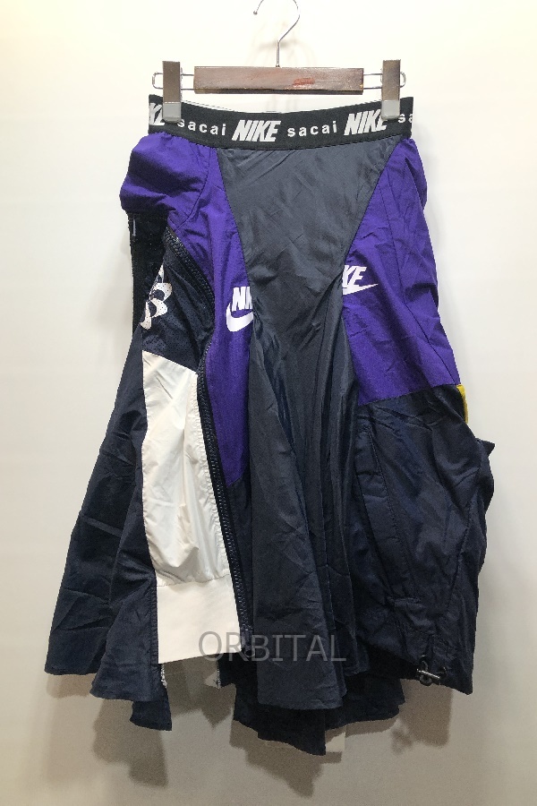 経堂) ナイキ サカイ NIKE sacai 再構築 スカート CD6299-010 サイズXS ネイビー パープル レディース拍卖