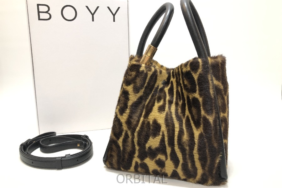 経堂)Deuxieme Classe別注 BOYY ボーイ LOTUS20 LEOPARD ロータス20 レオパード 2WAYバッグ 定価¥280,500-拍卖