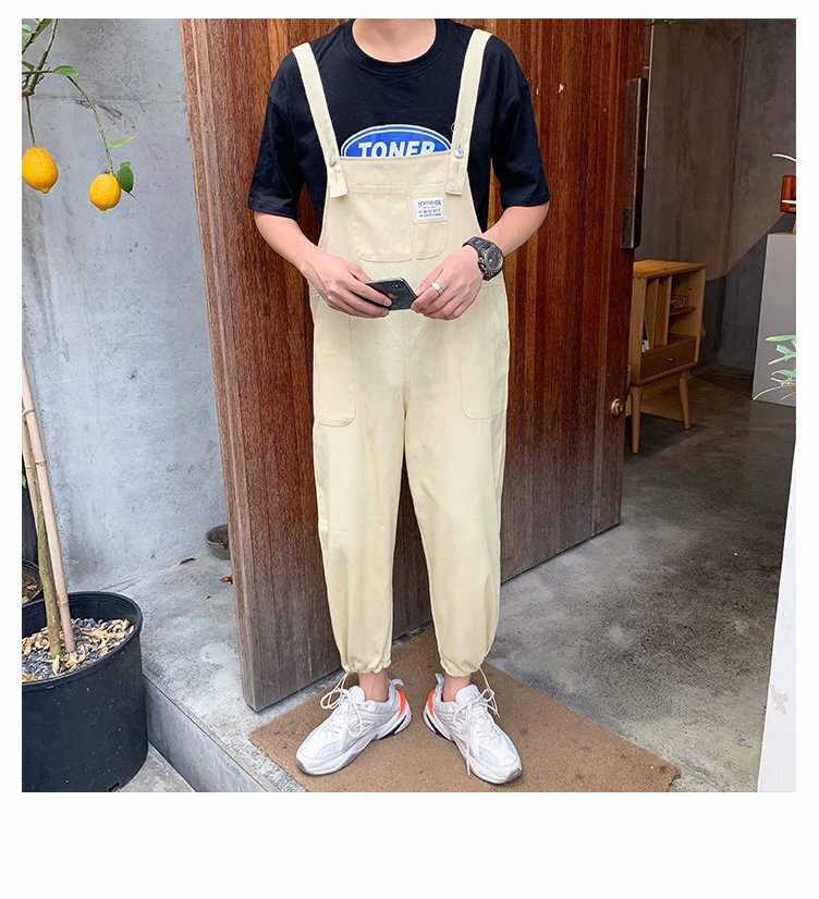 大人気春新入荷 メンズオーバーオール サロペット つなぎ サスペンダーズボン ペインター作業服 カーキ2色 S~2XLサイズ選択可拍卖