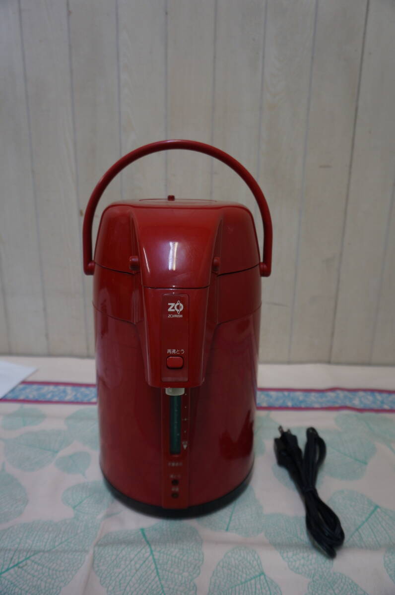 中古品☆ZOJIRUSHI☆象印☆エアーポット☆レトロ☆CWC-B22☆レッド☆503S4-J16444拍卖