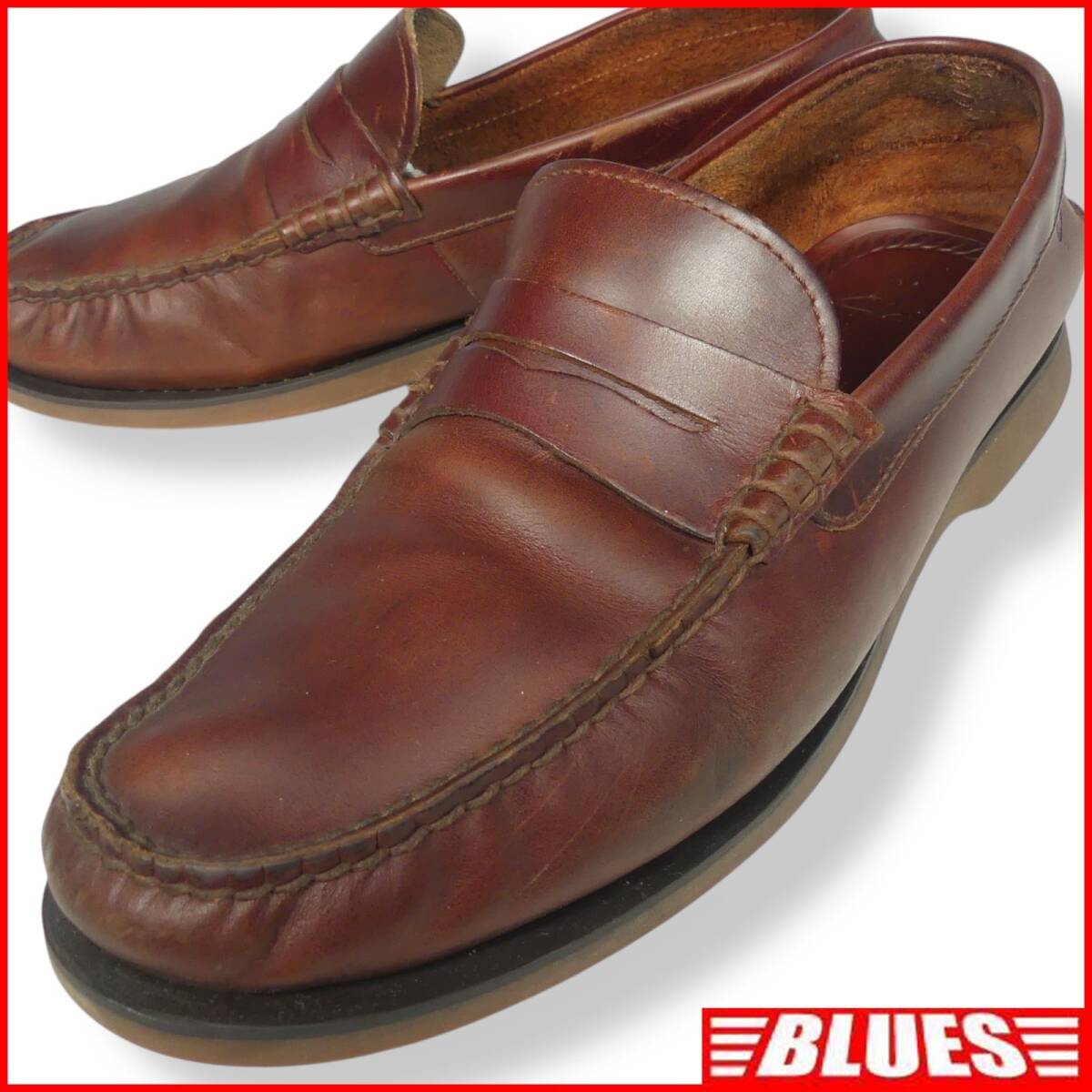 即決★Claks★27.5cm レザーコインローファー クラークス メンズ 9.5 茶 本革 ビジネスシューズ 本皮 スリッポン 革靴拍卖