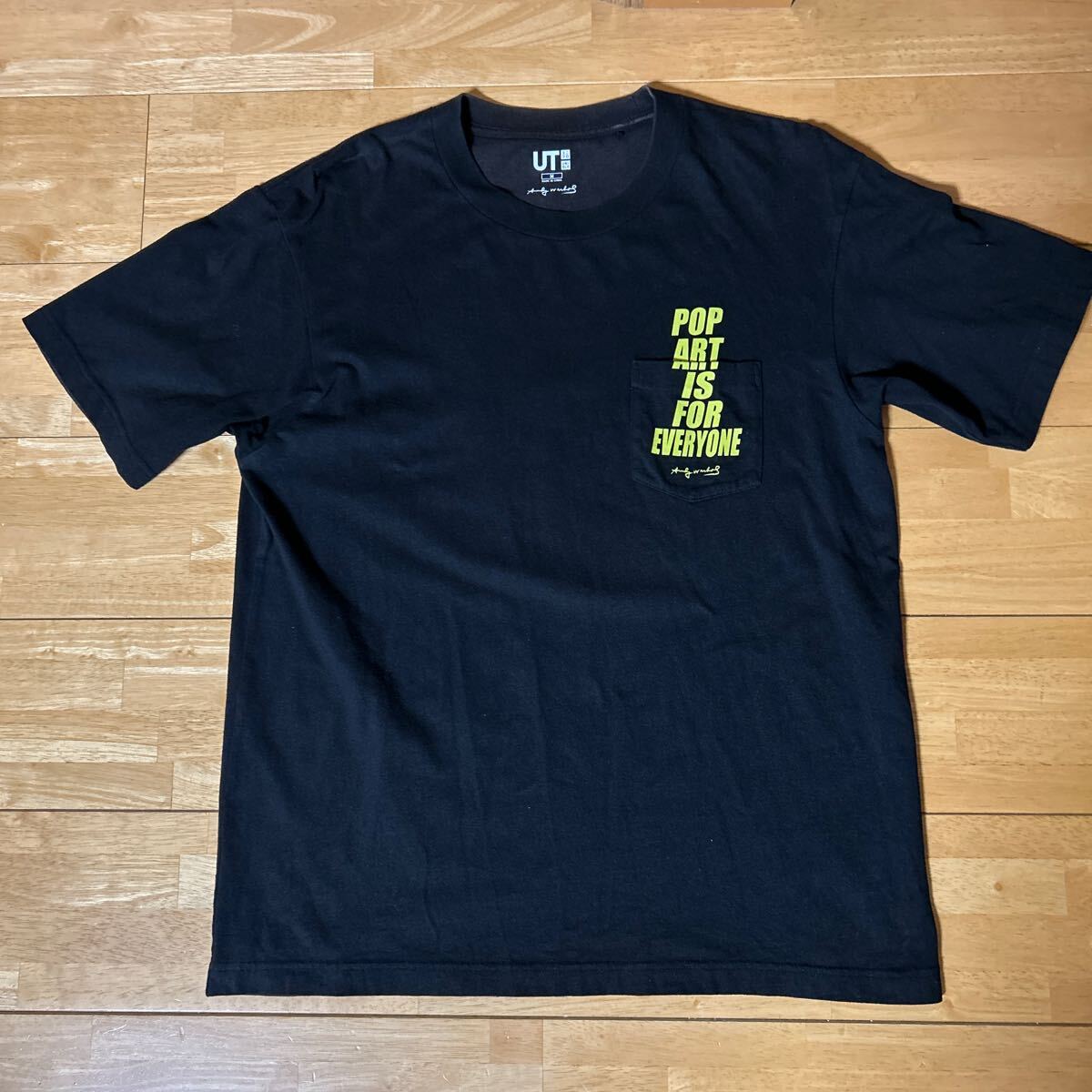 UNIQLO UT アンディーウォーホル Andy Warhol POP ART IS FOR EVERYONE ユニクロ 首下色あせあり 中古品 送料無料拍卖