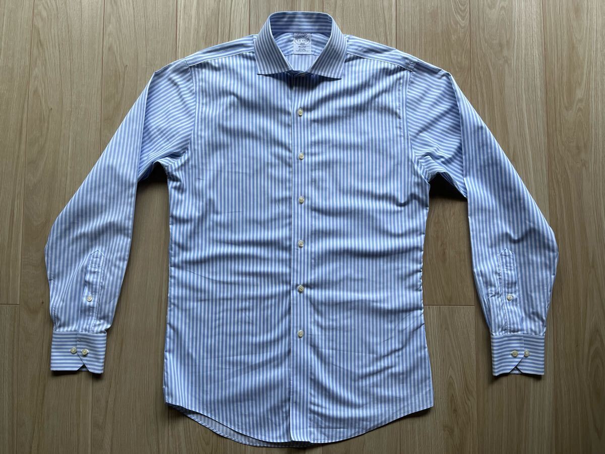 ブルックスブラザーズ◇Brooks Brothers ワイドカラー シャツ REGEND 15-4/5 ブルー ストライプ拍卖