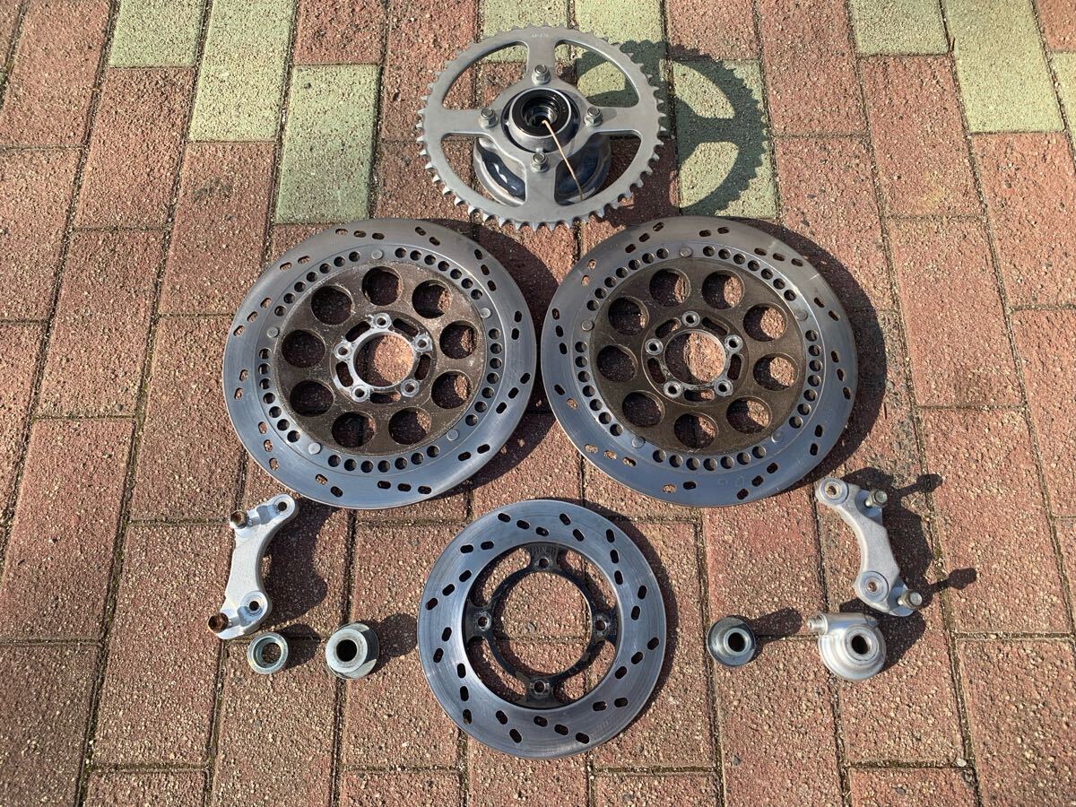 即決! 当時物 希少 GSX-R GK71B ヨシムラ ブレーキ ディスク ディスクローター キャリパーサポート リアスプロケット フロント リア拍卖