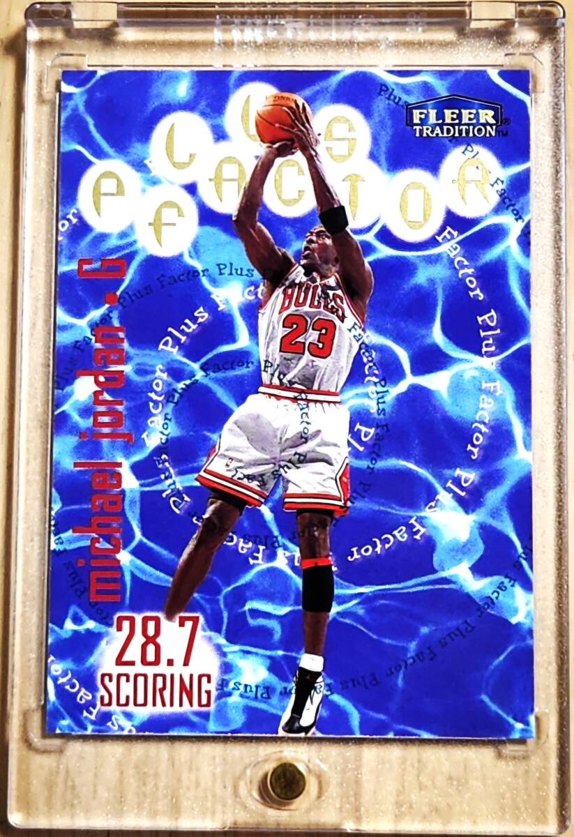 レア 1998 -99 Fleer Tradition Plus Factor MICHAEL JORDAN #142 / マイケル ジョーダン (6x NBA Champions) NIKE Chicago Bulls拍卖