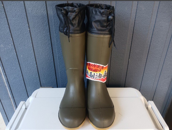 3449 マルゴ安全耐油長靴|28㎝|鋼製先芯|カーキ|安全プロハークス#873|カバー付き|新品未使用|安全ブーツ|セーフティシューズ|ミリタリー拍卖