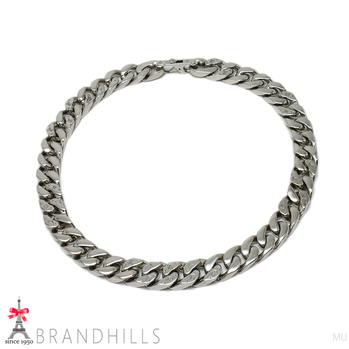 ルイヴィトン ネックレス コリエ LVチェーンリンクス メタル シルバー M69987 LOUIS VUITTON 良品拍卖