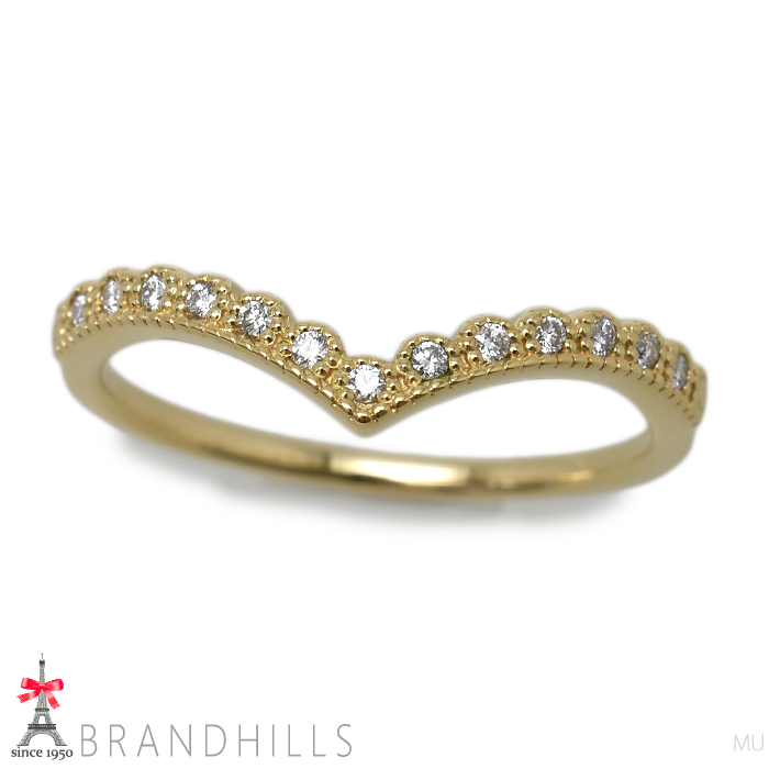 スタージュエリー ダイヤモンド 0.07ct リング K18金 750YG イエローゴールド 指輪 #10 STAR JEWELRY 極美品拍卖