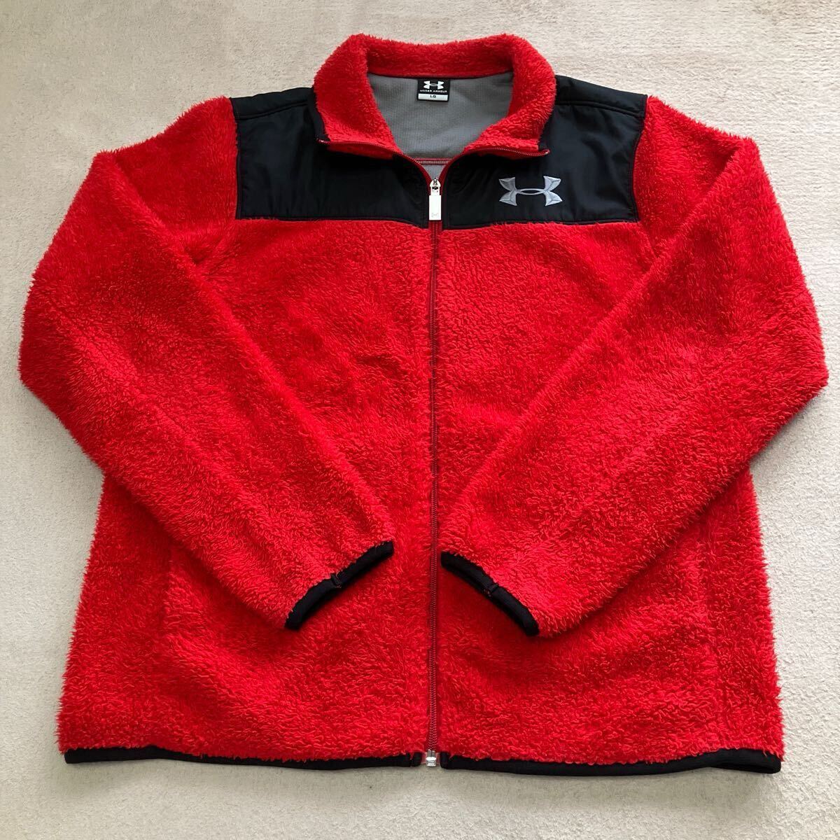 UNDER ARMOUR アンダーアーマー ボアジャケット ジャケット フリース 防寒着 レッド 赤 サイズL 美品拍卖
