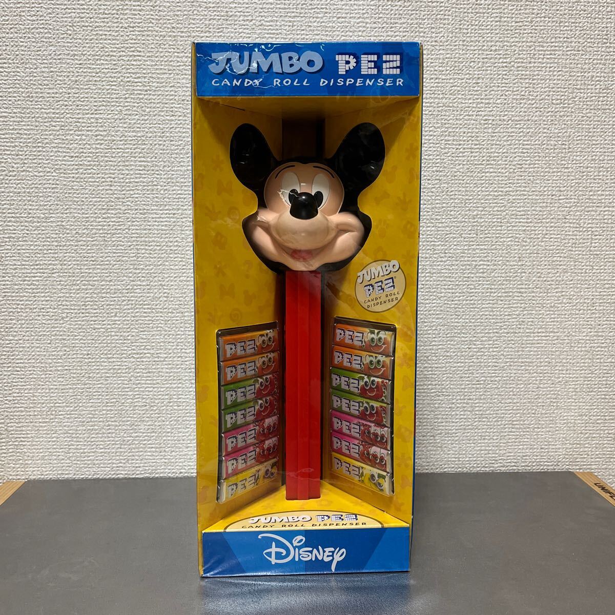 JUMBO PEZ ジャンボペッツ Dinsey CANDY ROLL DISPENSER ミッキーマウス キャンディーロールディスペンサー 希少 コレクション 未開封拍卖