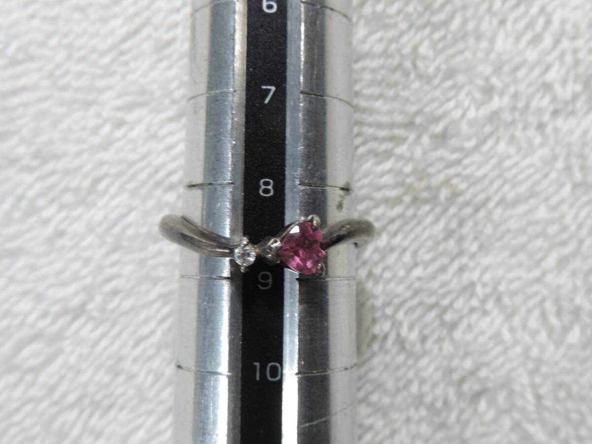 ヴィンテージ リング・レディース指輪・SILVER 925刻印有り・宝石付き・9号・約1.70g拍卖