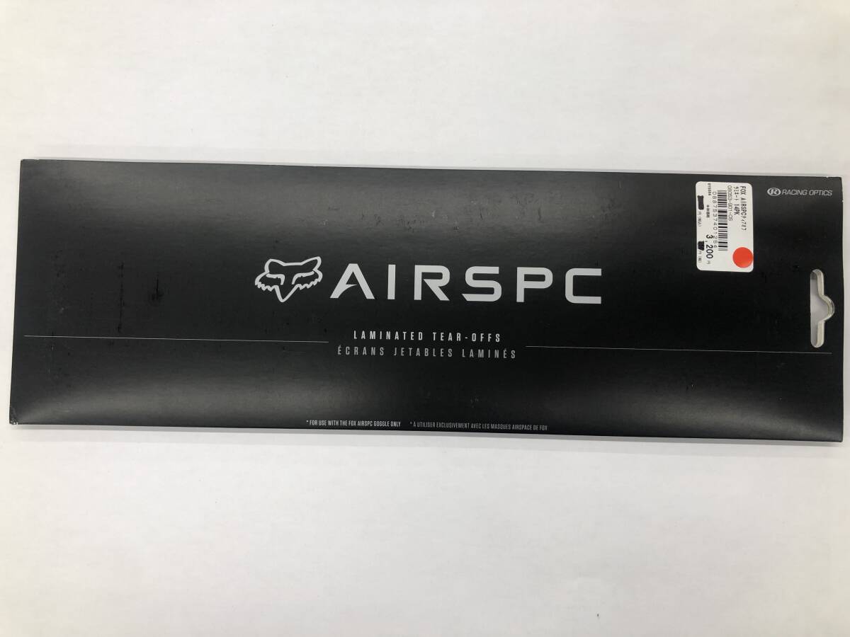 FOX RACING フォックスレーシング エアスペースゴーグル用 ラミネートティアオフ 08053-901-OS 管理3006拍卖