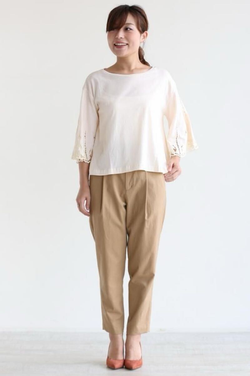 マカフィー テーパードパンツ チノパン スラックス ベージュ コットン 36拍卖