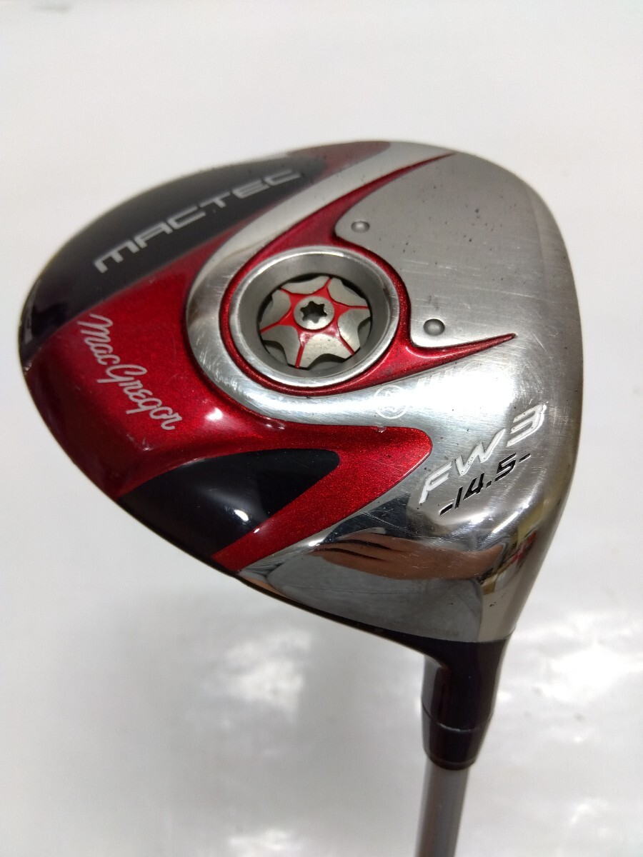 MacGregor MACTEC FW 3W 14.5度 flex:S メンズ右 オリジナルカーボンシャフトフェアウェイウッド マグレガー マックテック拍卖