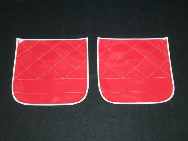 レトロ ミシン泥除け 430×400 レッド(赤) 裏/黒 フチ/白 2枚セット拍卖