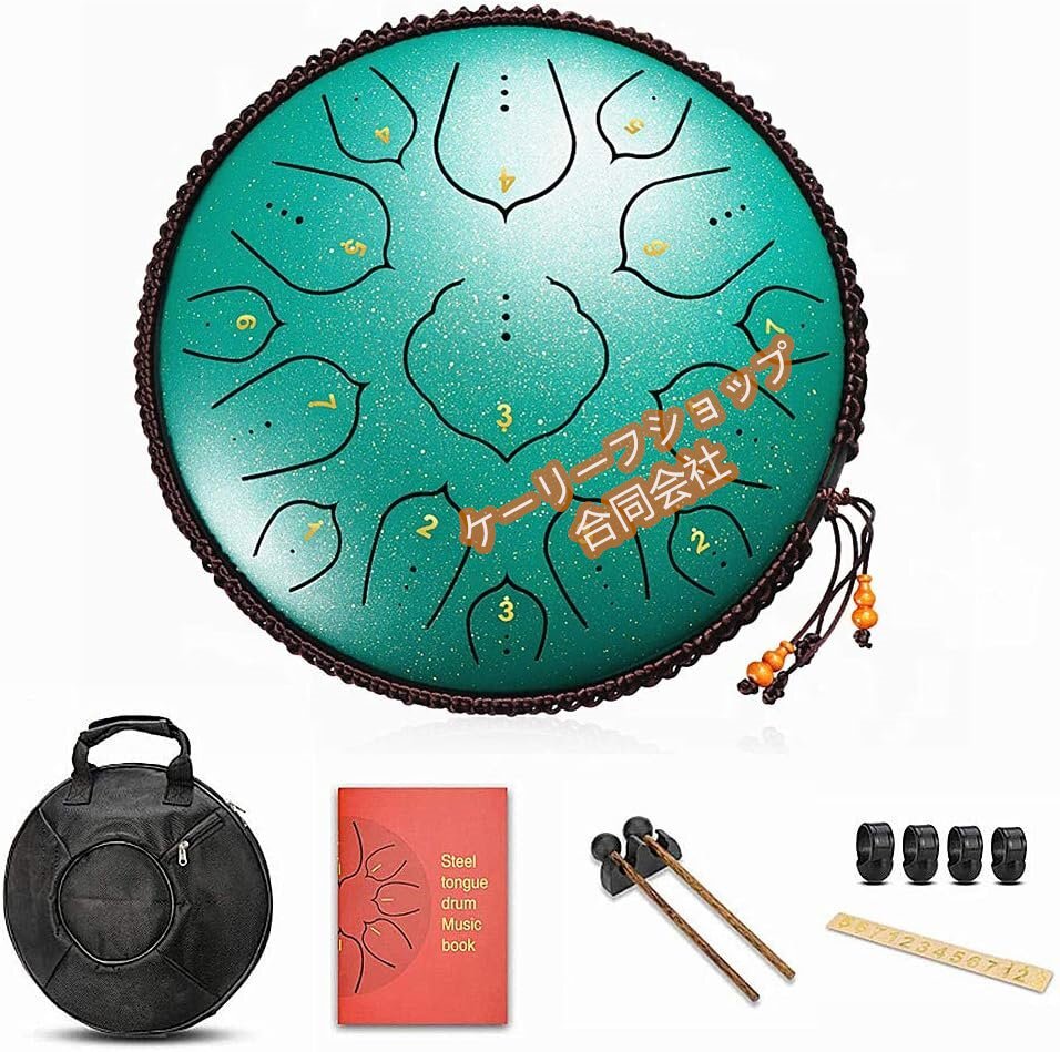 金属ドラム スリットドラム タングドラム Dメージャー 14インチ15音 ロータスドラム ロータスドラム 打楽器 スチール製拍卖