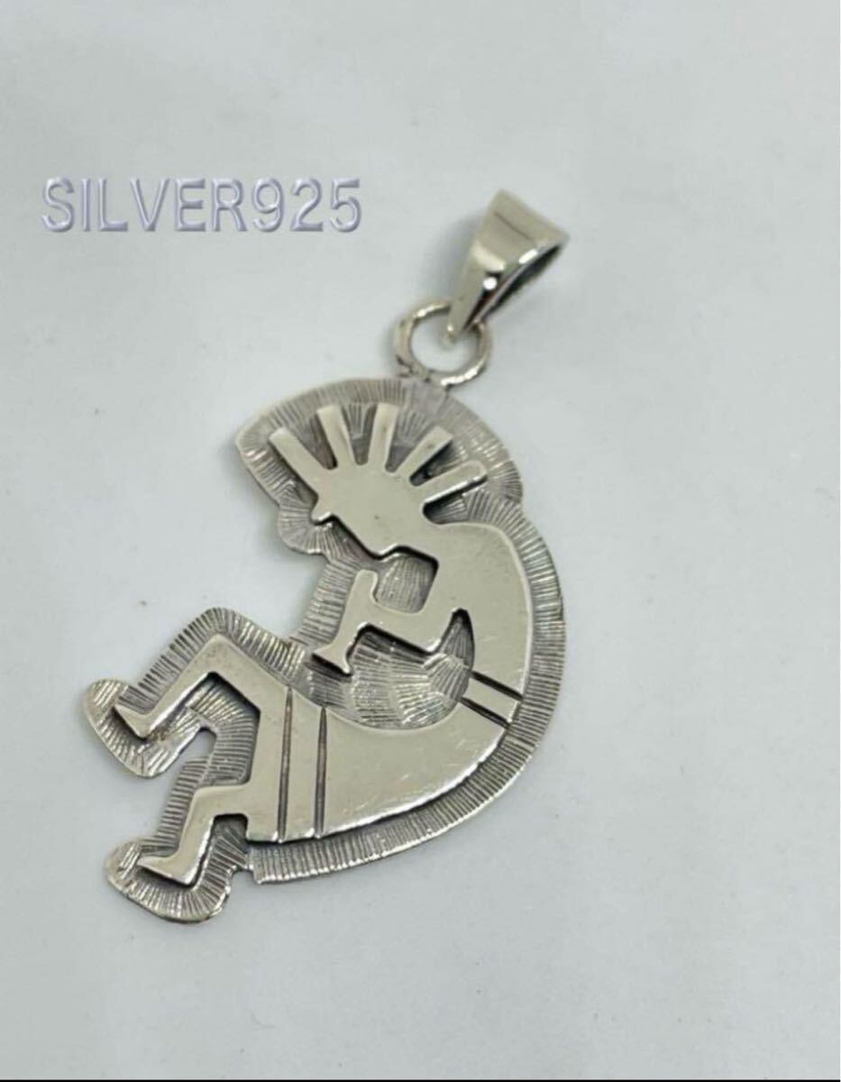 KSK9-5p328b ココペリ スターリングシルバー925 ホピ クラフト 笛豊作トップ KSKb5p拍卖