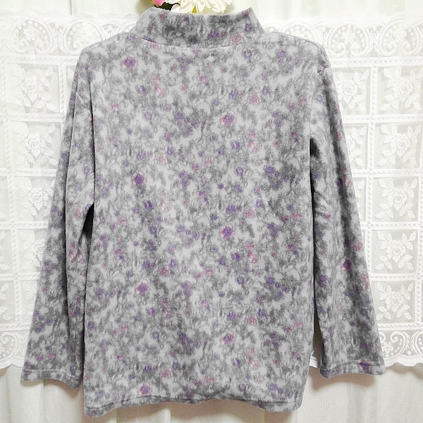 バングラデシュ製チュニックセーター灰色花柄 Bangladeshi tunic sweater in grey floral print 拍卖