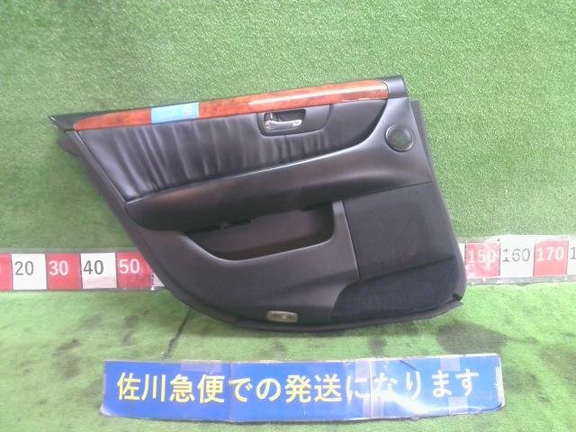 トヨタ 30系 30セルシオ C 後期 UCF31 左 リア ドア トリム 内張り P/Wスイッチ欠品 レザー 茶木目 傷・汚れ有り 現状販売 中古拍卖