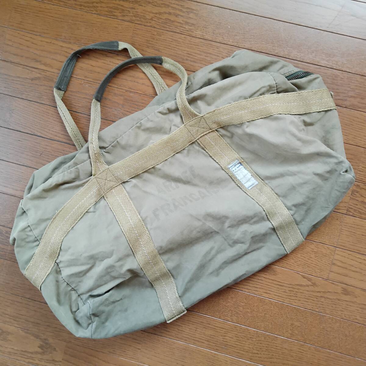 本物 実物 70’s 80’sフランス軍パラシュートKIDキャンバスボストンバック ダッフルバック Europe拍卖