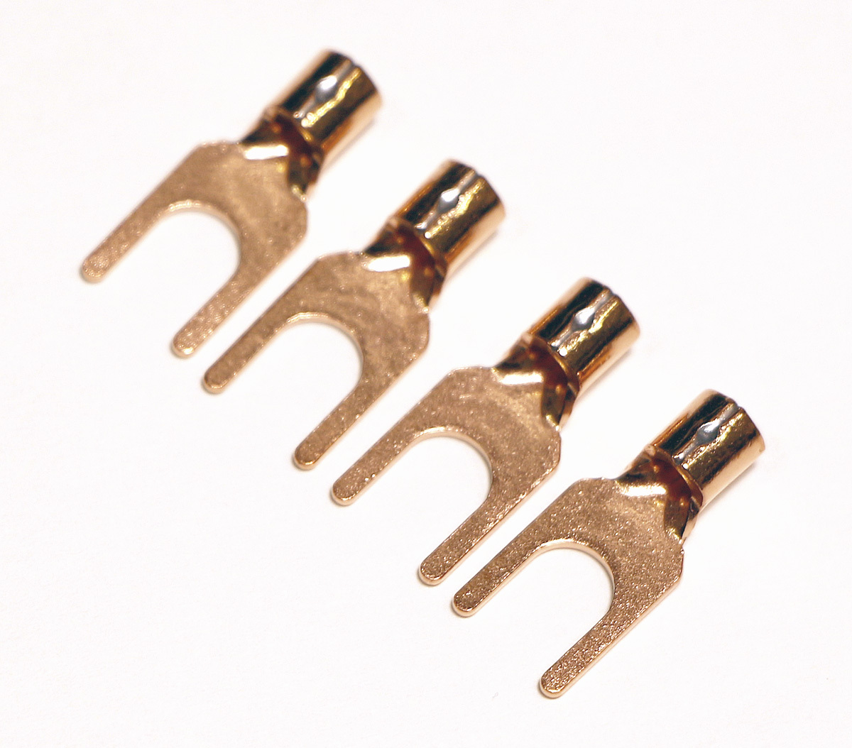 ネコポス無料!非メッキ OFC 高純度無酸素銅 Yラグ圧着端子 Y端子 無メッキ スペード端子 純銅 日本製 4個set 2Y-4S拍卖