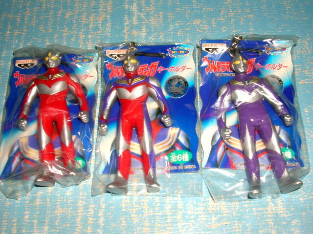 7500未開封 ウルトラマンティガ キーホルダー 3種 マルチタイプ スカイタイプ パワータイプ とるとるマスコット バンプレスト拍卖