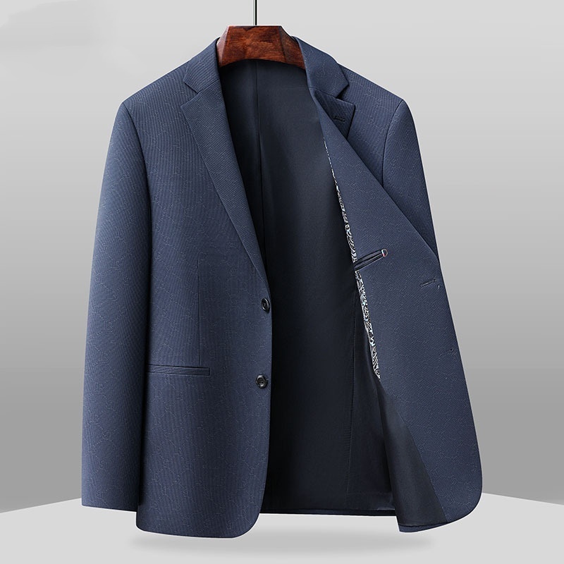 テーラードジャケット 春秋服 カジュアルスーツ メンズ*新品 ブレザー 紳士服 トップス ビジネス ビジカジ【M6633】ネイビー XL拍卖