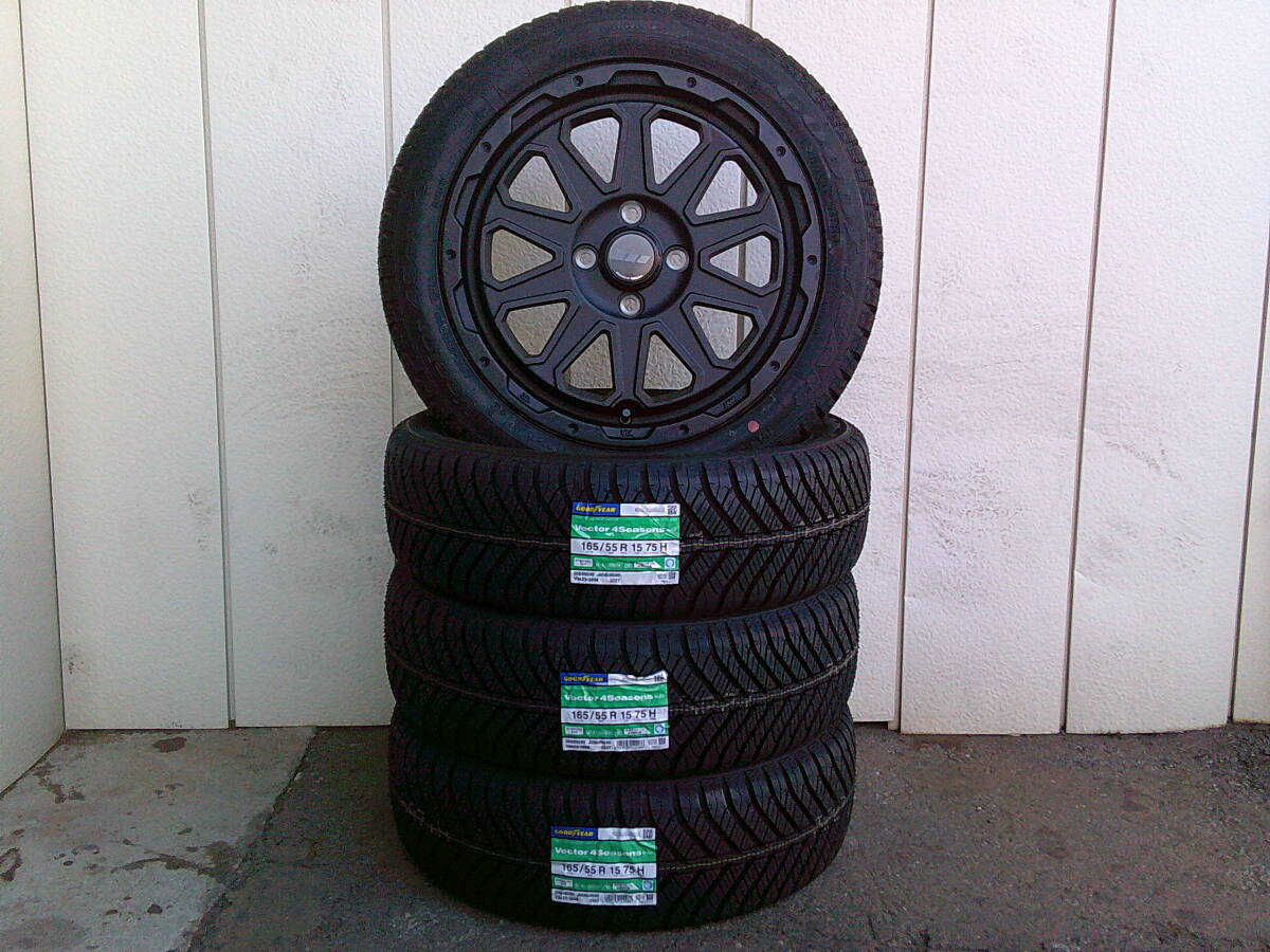 新品セット☆Leowing XR Vale☆15インチ☆オールシーズンタイヤセット☆165/55R15☆軽カー・ウェイク・タント・スペーシア☆Hu拍卖