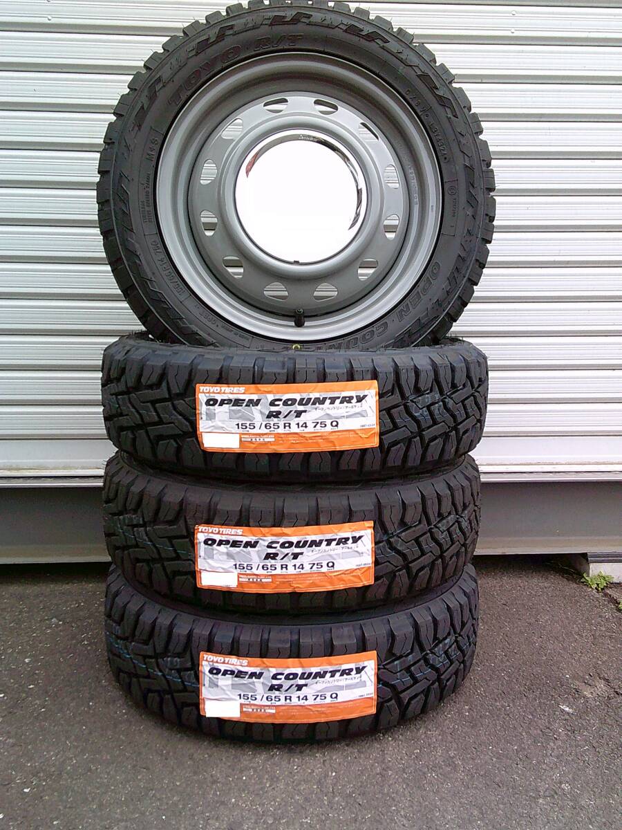 155/65R14オープンカントリーR/T☆☆軽アゲバン・アゲトラ☆ゴツゴツタイヤ☆ハイゼット・N-VAN・エブリィ・サンバー☆Hm拍卖