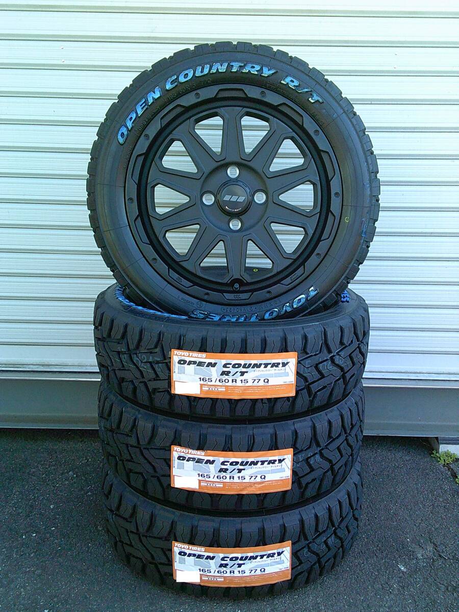 TOYOオープンカントリーR/T☆165/60R15☆新品ゴツゴツタイヤセット☆アゲバン・アゲトラ・クロカン・ハイゼット・サンバー☆Hm拍卖