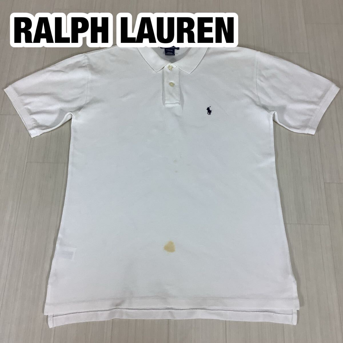 POLO BY RALPH LAUREN ポロ バイ ラルフローレン 半袖ポロシャツ ユースサイズ L(16-18) ホワイト 刺繍ポニー拍卖