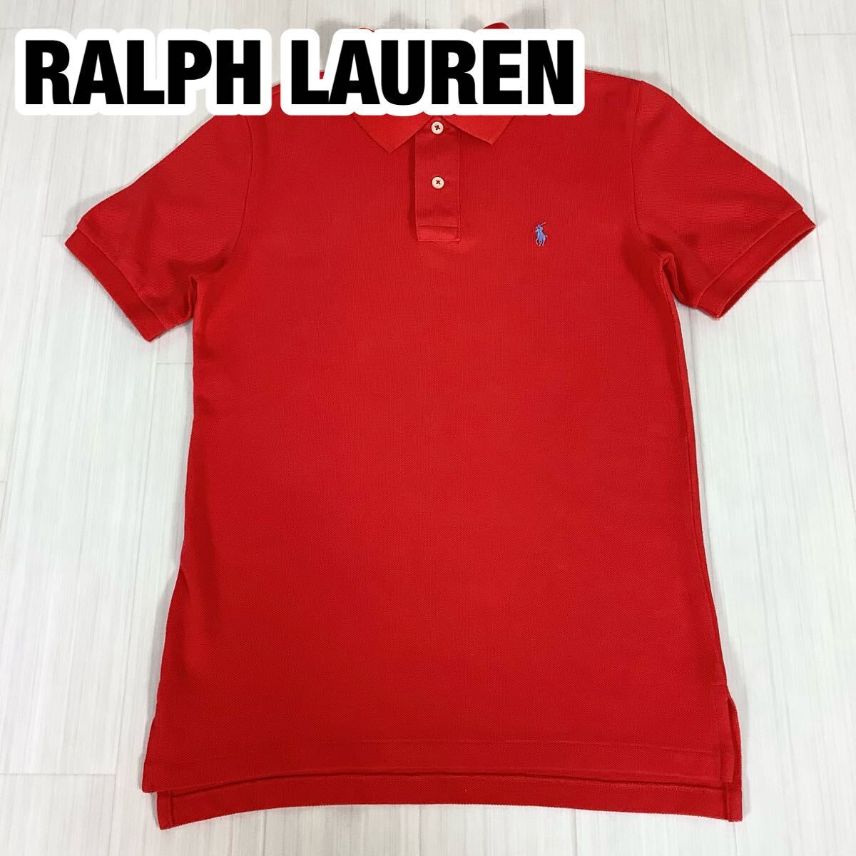美品 POLO RALPH LAUREN ポロ ラルフローレン 半袖ポロシャツ ボーイズサイズ M レッド 赤 刺繍ポニー拍卖