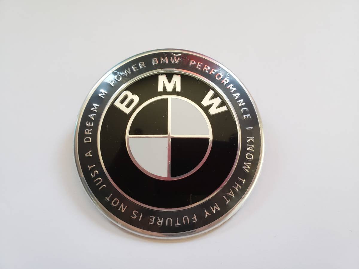 【綺麗!】BMW 74mm 黒/白 50Th 50周年 アニバーサリー エンブレム ボンネット リア E36E39E46E53E70E71E60E65E66E84E87E90E91E92E93拍卖