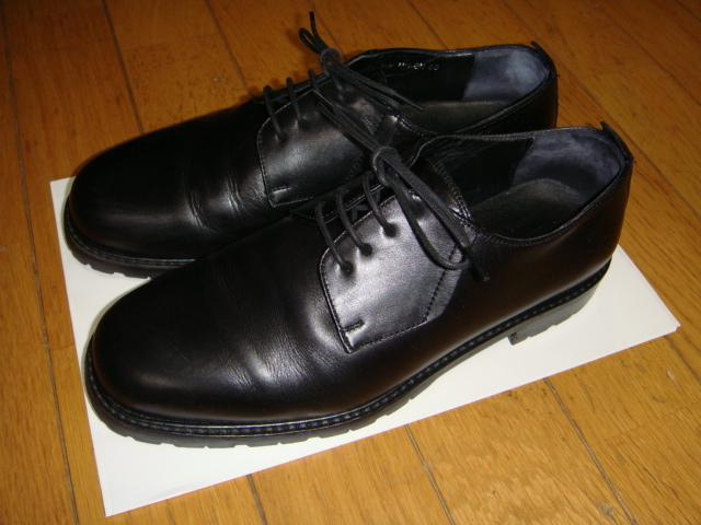 美品 廃盤 レア Dior HOMME ディオールオム メンズ ロゴレザーシューズ ビジネスシューズ ドレスシューズ ダービーシューズ 黒本革 革靴 40拍卖