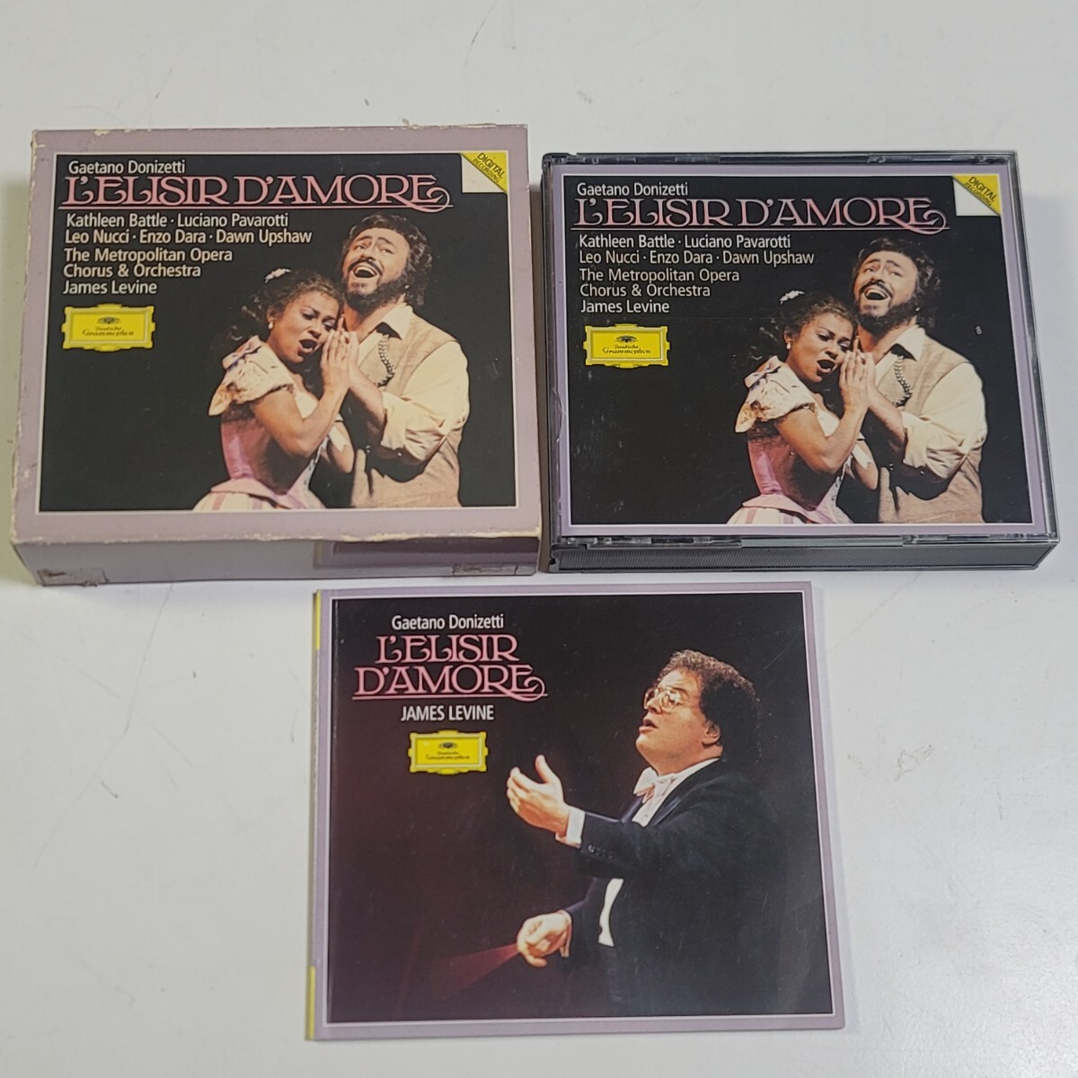 《美盤/日本語対訳付》廃盤/2CD オペラ ドニゼッティ 愛の妙薬 パヴァロッティ バトル ヌッチ レヴァイン Donizetti Amore Pavarotti MET拍卖