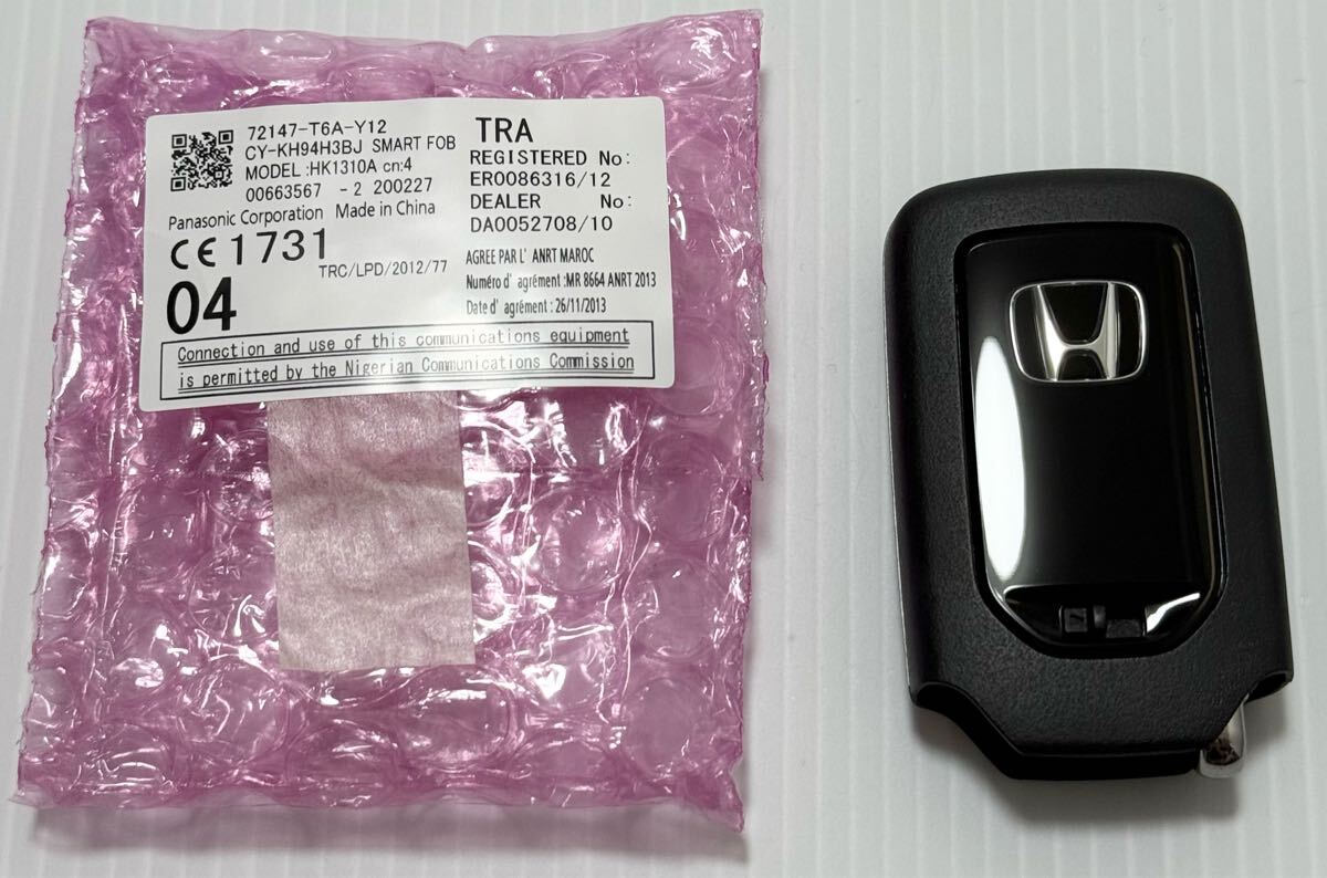 No.1 新品 未使用品 純正 HONDA ホンダ スマートキー ホンダ 4ボタン T6A-Y12 キーレス CY-KH94H3BJ拍卖
