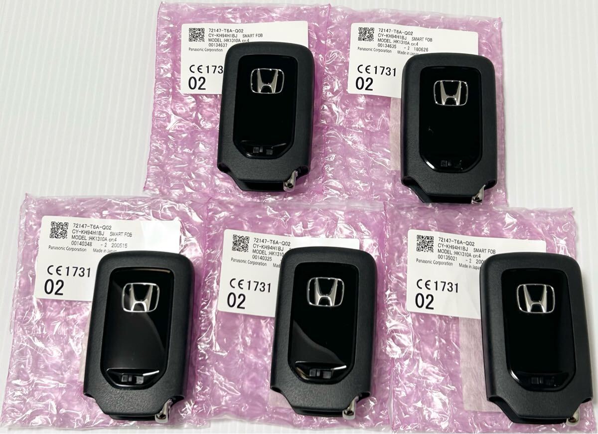 No.2 5個セット 新品 未使用品 純正 スマートキー ホンダ 4ボタン キーレスT6A-Q02 CY-KH94H1BJ拍卖