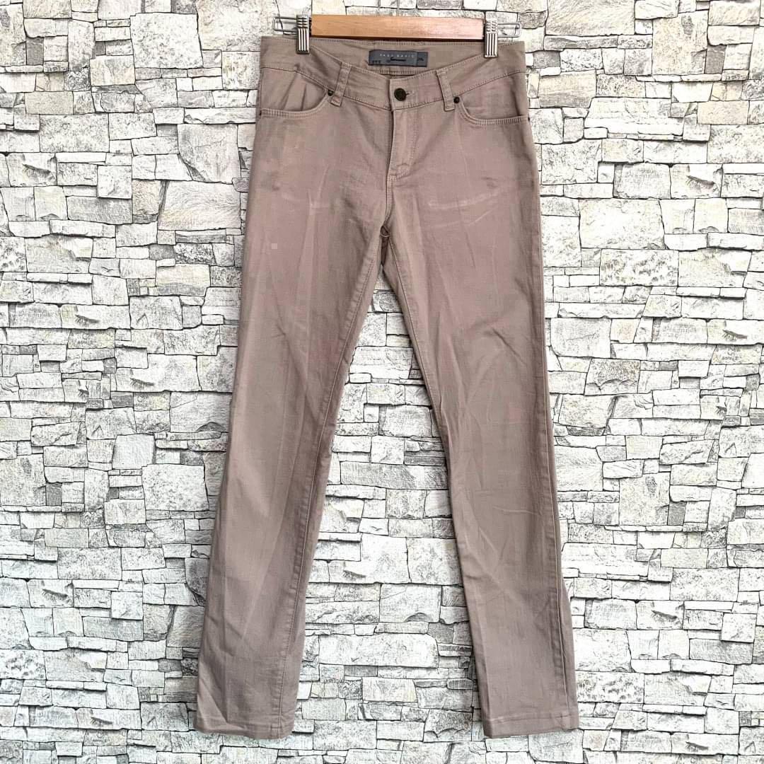 ★ザラベーシック レディース【S相当】ストレッチチノパン カラーパンツ コットン拍卖