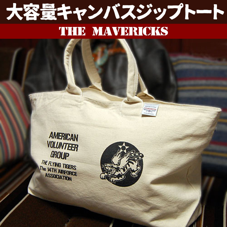 バッグ メンズ トートバッグ キャンバス地 AVGフライングタイガース 旅行 大容量 ナチュラル 生成り拍卖