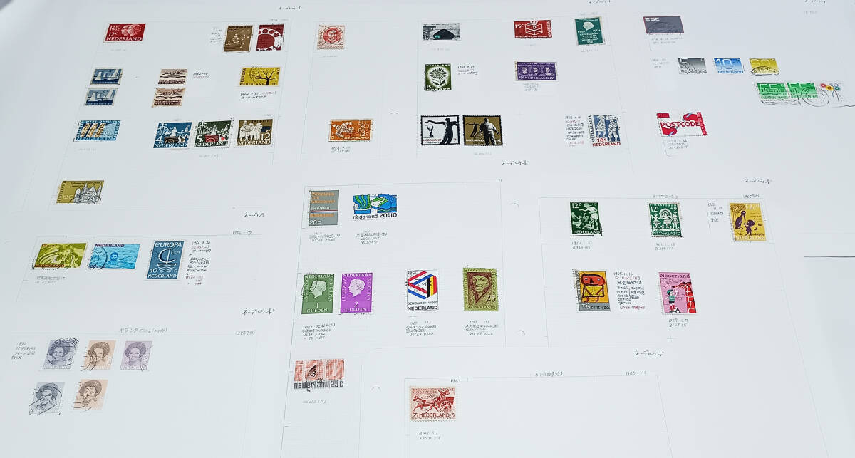 ネーデルランド切手 1943年~1991年 使用済 52枚 長期保管品拍卖