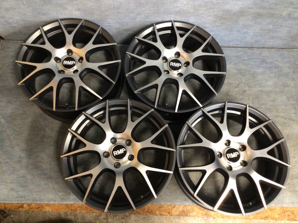 美品 MID EXCLUSIVE 027F 18インチ PCD 114.3/5H アルミホイール4本セット拍卖