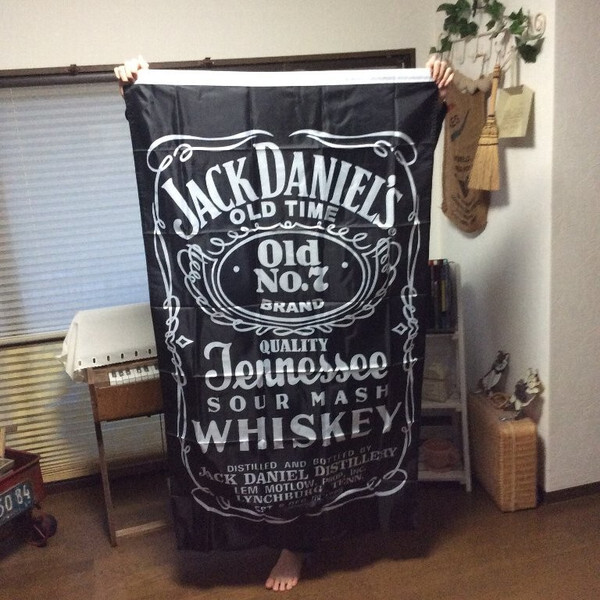 Jack Daniel's フラッグ (ジャックダニエル) / アメリカン フラッグ 旗 タペストリー アメリカン雑貨 アメリカ雑貨 ガレージ雑貨拍卖