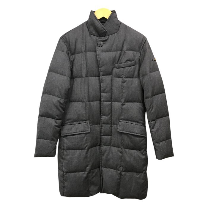 EMPORIO ARMANI JEANS エンポリオアルマーニ ジーンズ ダウンコート メンズ ハーフ ロング グレー Sサイズ L15GK 中古 送料無料 T1拍卖