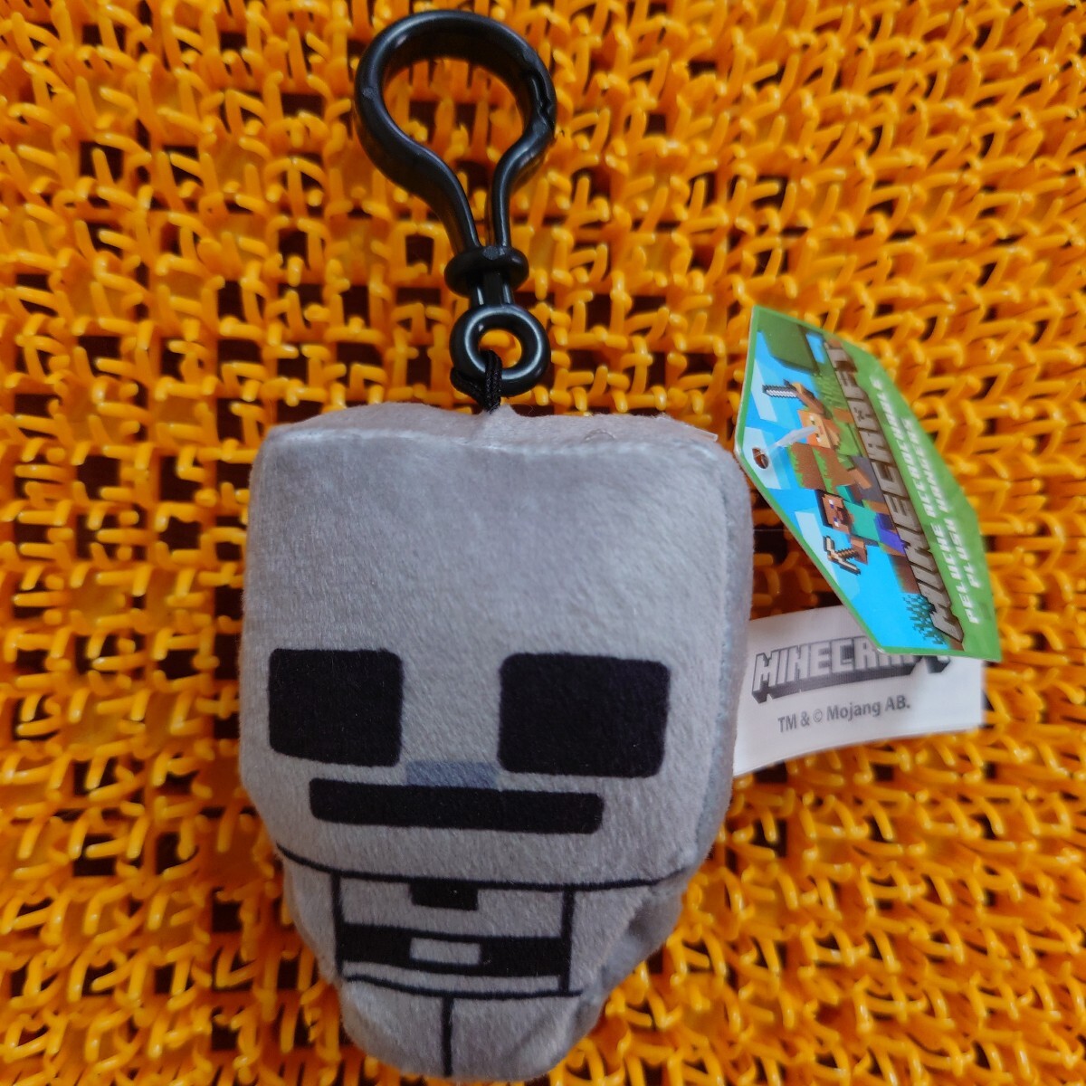 キーホルダー スケルトン MINECRAFT マインクラフトシンプルフラットプラッシュハンガーズ マイクラ 売価858円 ゆうパケットプラス発送拍卖