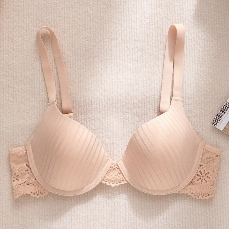 【新品】B80 ワイヤー入り モールドカップブラジャー★215n.アプリコットベージュ シルクのような肌触り ビスコース素材 ソフトカップ拍卖