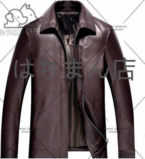 シングルライダースジャケット メンズ レザージャケット ラム革 大きいサイズ 革ジャン 本革 ラムレザー 羊革 無地 冬 秋冬 秋服 L-8XL拍卖