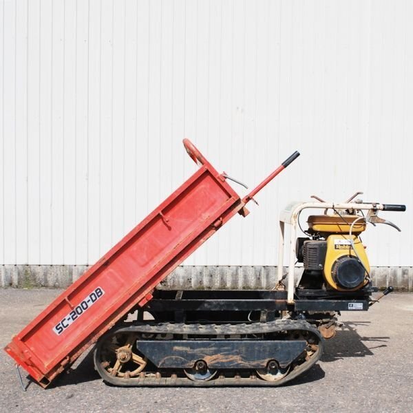【新潟】サトー 運搬車 剛力 SC-200DB 5馬力 手動 ダンプ 積載量200kg トレーラー クローラー キャタピラ 荷台 運搬 除雪 畑 中古 倉庫保管拍卖