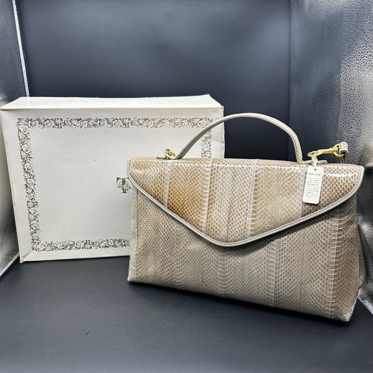 ハンドバッグ 蛇革 ヘビ革 2way ナ7拍卖