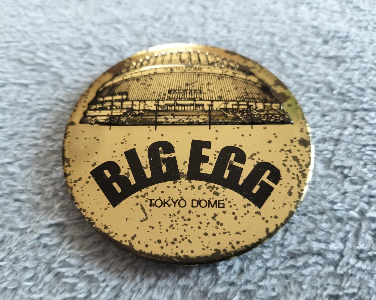 90s当時物【東京ドームBIG EGG】缶バッジ《※劣化現状品》拍卖