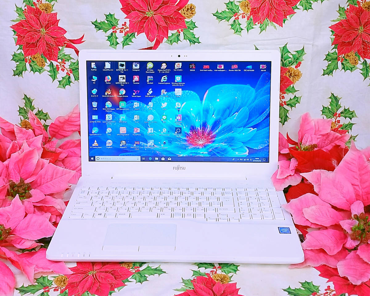 新型Windows11搭載/爆速6世代Core-i7/富士通ホワイト色/ブルーレイ/ソフト多数/爆速大容量SSD1TB/メモリ16GB/DVD焼き/オフィス拍卖